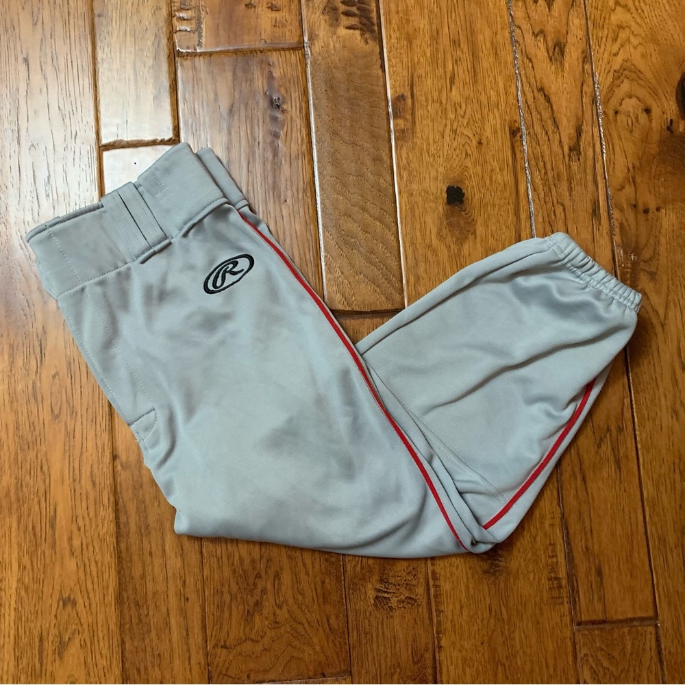 Rawlings | Gray with red piping baseball knickers | sz M